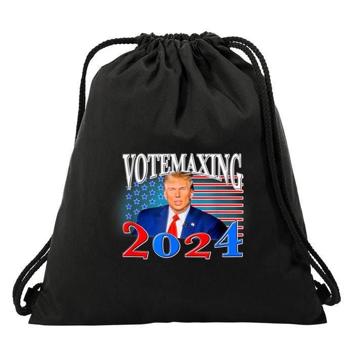Votemaxing 2024 Looksmax Funny Drawstring Bag