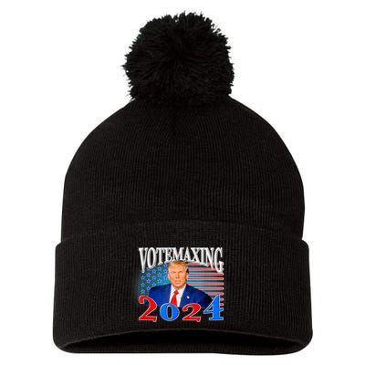 Votemaxing 2024 Looksmax Funny Pom Pom 12in Knit Beanie