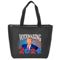 Votemaxing 2024 Looksmax Funny Zip Tote Bag