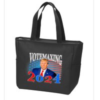 Votemaxing 2024 Looksmax Funny Zip Tote Bag