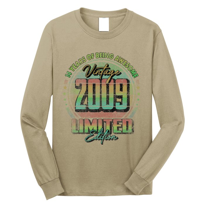 Vintage 2009 Limited Edition Funny 14 Year Old 14th Birthday Long Sleeve Shirt