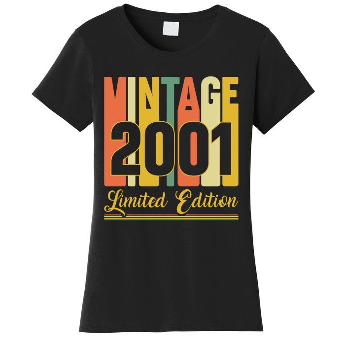 Vintage 2001 Limited Edition 21st Birthday Celebration Women's T-Shirt