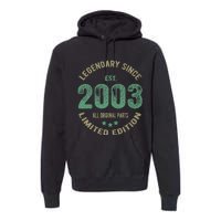 Vintage 2003 Limited Edition 20th Birthday 20 Year Old  Premium Hoodie