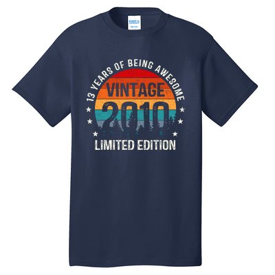 Vintage 2010 Limited Edition 13 Year Old Gifts 13th Birthday Tall T-Shirt