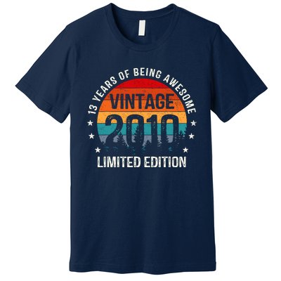 Vintage 2010 Limited Edition 13 Year Old Gifts 13th Birthday Premium T-Shirt