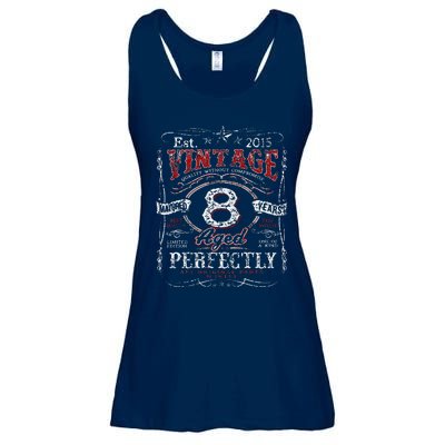 Vintage 2015 Limited Edition 8 Year Old 8th Birthdays Cute Ladies Essential Flowy Tank