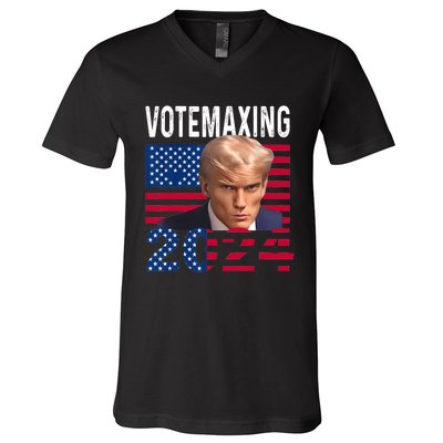 Votemaxing 2024 Looksmaxxing Funny V-Neck T-Shirt