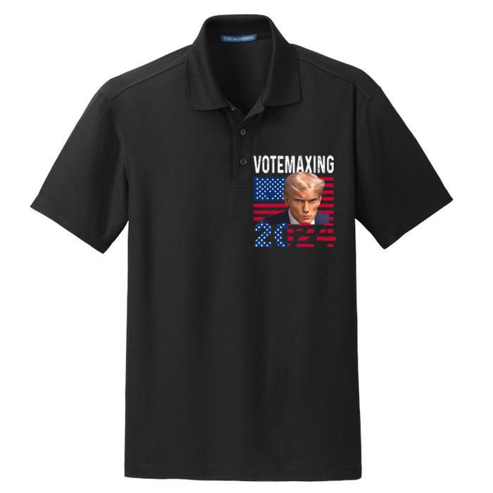 Votemaxing 2024 Looksmaxxing Funny Dry Zone Grid Polo