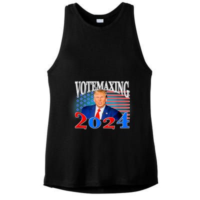Votemaxing 2024 Looksmax Funny Ladies PosiCharge Tri-Blend Wicking Tank