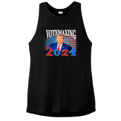 Votemaxing 2024 Looksmax Funny Ladies PosiCharge Tri-Blend Wicking Tank