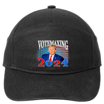 Votemaxing 2024 Looksmax Funny 7-Panel Snapback Hat