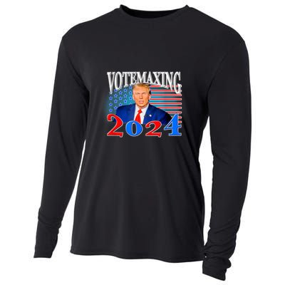 Votemaxing 2024 Looksmax Funny Cooling Performance Long Sleeve Crew