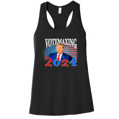 Votemaxing 2024 Looksmax Funny Women's Racerback Tank