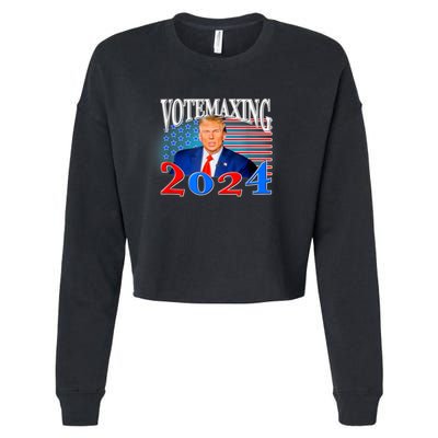 Votemaxing 2024 Looksmax Funny Cropped Pullover Crew