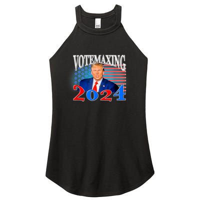 Votemaxing 2024 Looksmax Funny Women's Perfect Tri Rocker Tank