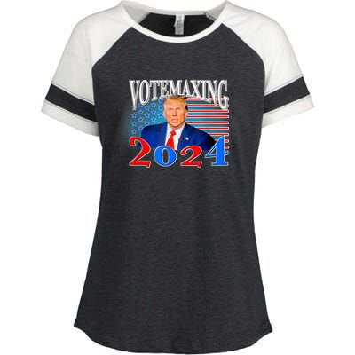 Votemaxing 2024 Looksmax Funny Enza Ladies Jersey Colorblock Tee