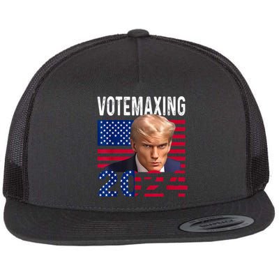 Votemaxing 2024 Looksmaxxing Funny Flat Bill Trucker Hat