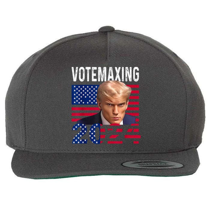 Votemaxing 2024 Looksmaxxing Funny Wool Snapback Cap