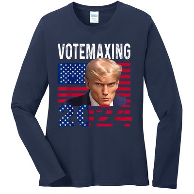 Votemaxing 2024 Looksmaxxing Funny Ladies Long Sleeve Shirt