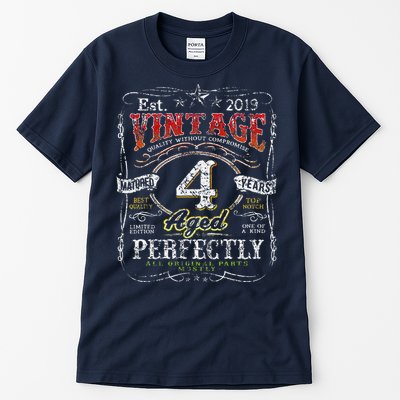 Vintage 2019 Limited Edition 4 Year Old 4th Birthdays Tall T-Shirt