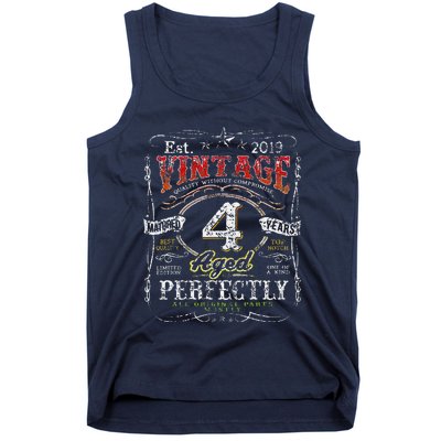 Vintage 2019 Limited Edition 4 Year Old 4th Birthdays Tank Top