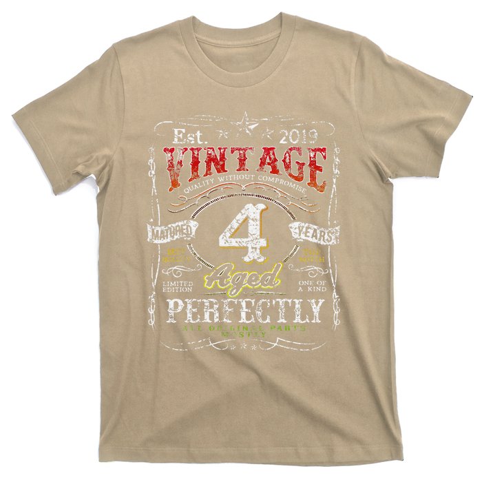 Vintage 2019 Limited Edition 4 Year Old 4th Birthdays T-Shirt