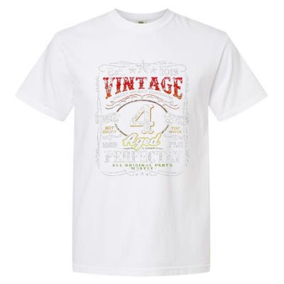 Vintage 2019 Limited Edition 4 Year Old 4th Birthdays Garment-Dyed Heavyweight T-Shirt