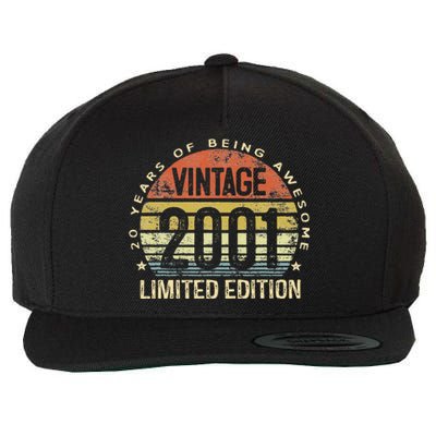 Vintage 2001 Limited Edition 22 Year Old Gifts 22th Birthday Wool Snapback Cap