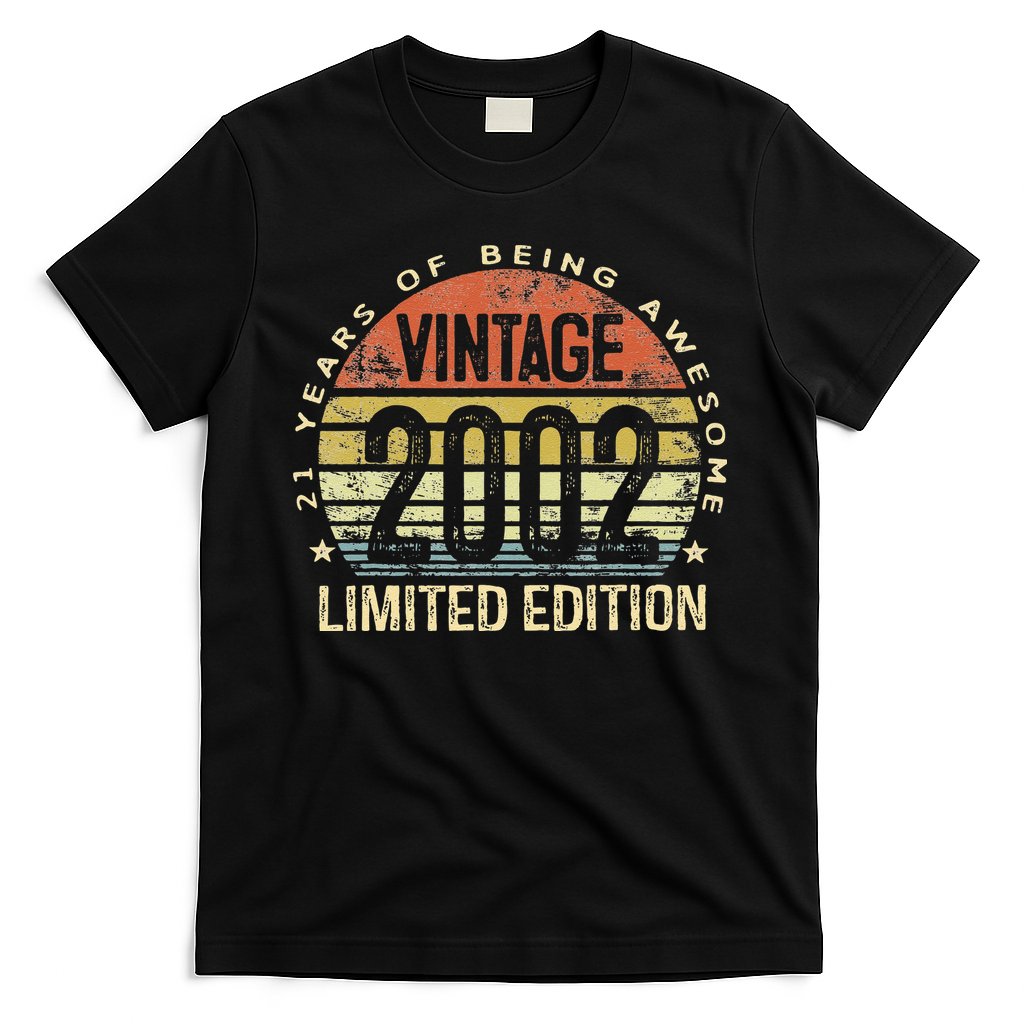 Vintage 2002 Limited Edition 21 Year Old Gifts 21st Birthday T-Shirt