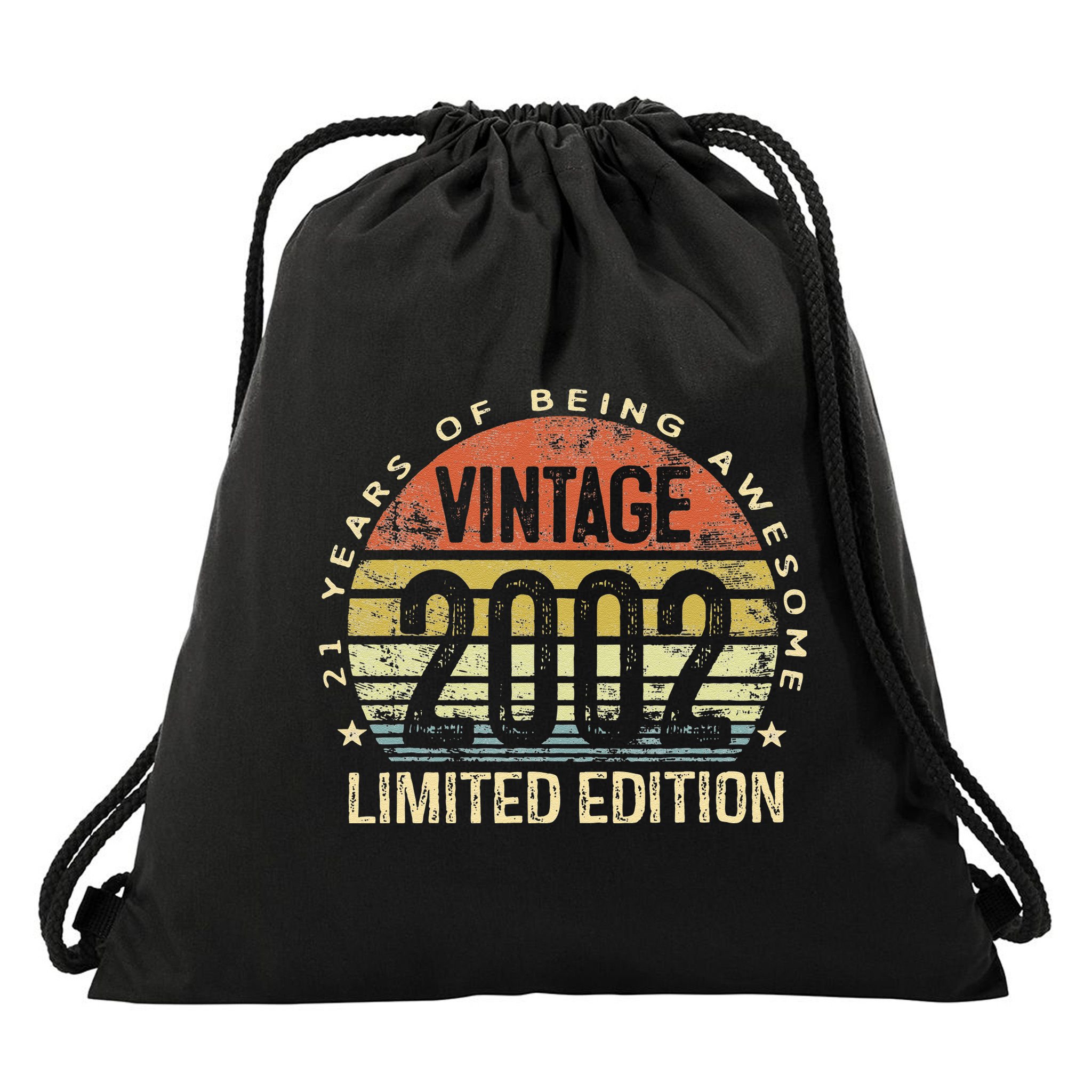 Vintage 2002 Limited Edition 21 Year Old Gifts 21st Birthday Drawstring Bag