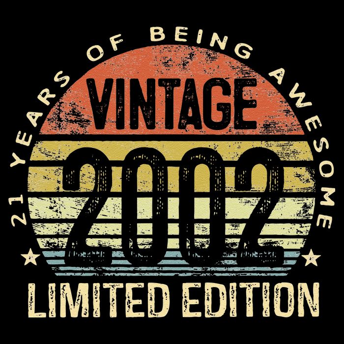 Vintage 2002 Limited Edition 21 Year Old Gifts 21st Birthday Womens T-Shirt