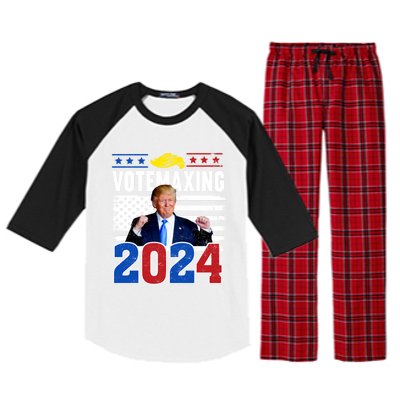 Votemaxing 2024 Looksmaxxing Funny Raglan Sleeve Pajama Set