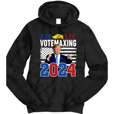 Votemaxing 2024 Looksmaxxing Funny Tie Dye Hoodie