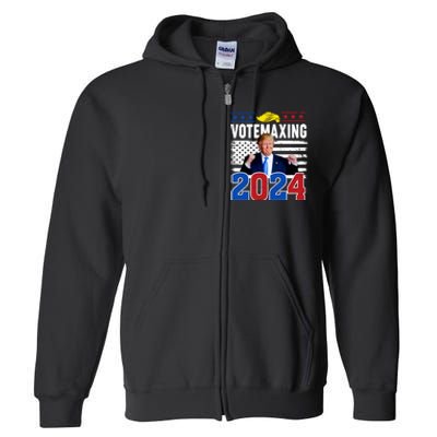 Votemaxing 2024 Looksmaxxing Funny Full Zip Hoodie