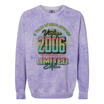 Vintage 2006 Limited Edition 17 Year Old 17th Birthday Colorblast Crewneck Sweatshirt