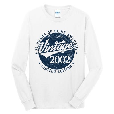 Vintage 2002 Limited Edition 21 Year Old Gifts 21st Birthday Tall Long Sleeve T-Shirt