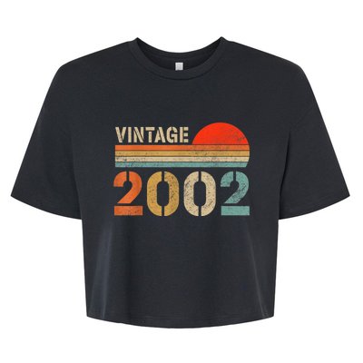 Vintage 2002 Made In 2002 21st Birthday Gift 21 Year Old Bella+Canvas Jersey Crop Tee