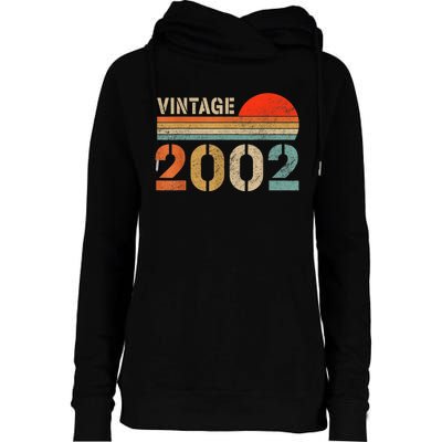 Vintage 2002 Made In 2002 21st Birthday Gift 21 Year Old Womens Funnel Neck Pullover Hood