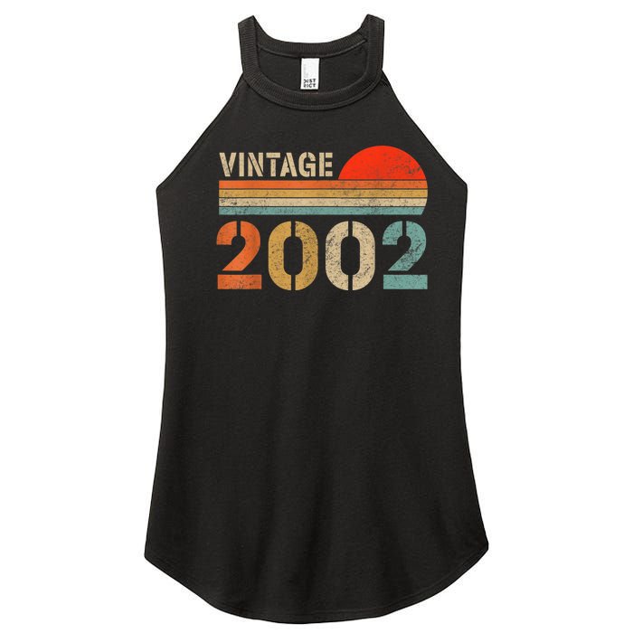 Vintage 2002 Made In 2002 21st Birthday Gift 21 Year Old Women’s Perfect Tri Rocker Tank