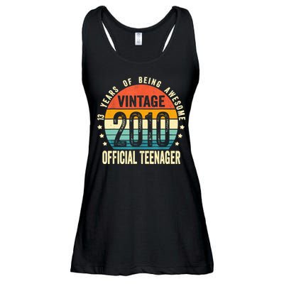 Vintage 2010 Official Teenager 13th Birthday Gifts 13 Yr Old Ladies Essential Flowy Tank