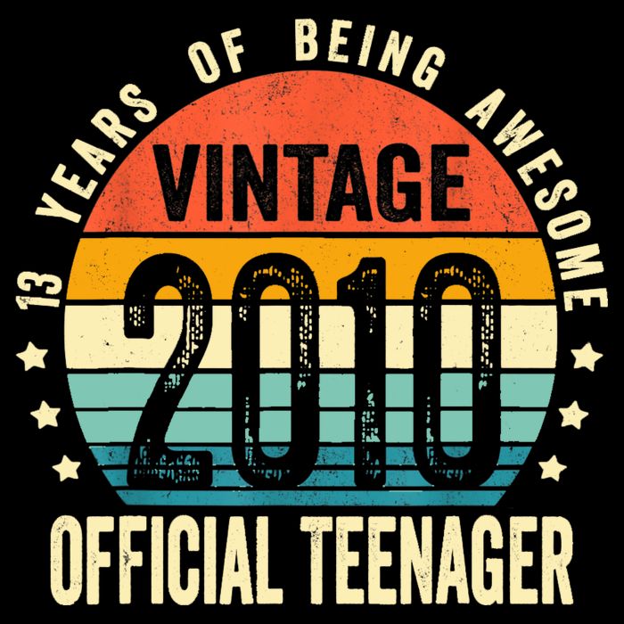 Vintage 2010 Official Teenager 13th Birthday Gifts 13 Yr Old Womens Tank Top