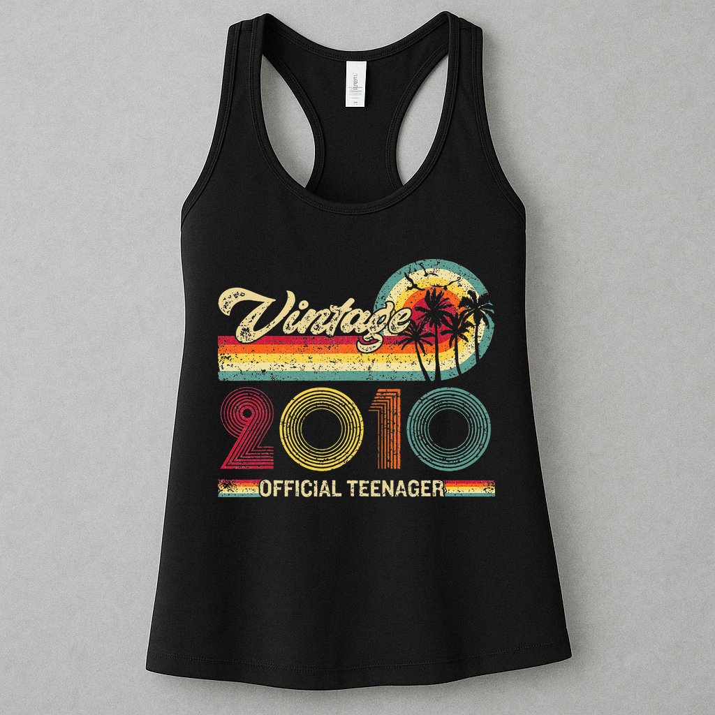 Vintage 2010 Official Teenager 13th Birthday Womens Tank Top