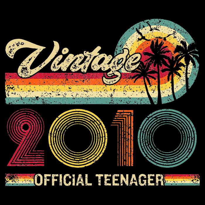 Vintage 2010 Official Teenager 13th Birthday Tank Top