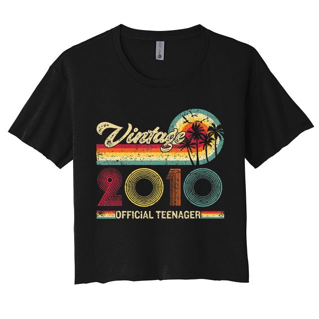 Vintage 2010 Official Teenager 13th Birthday Crop Top