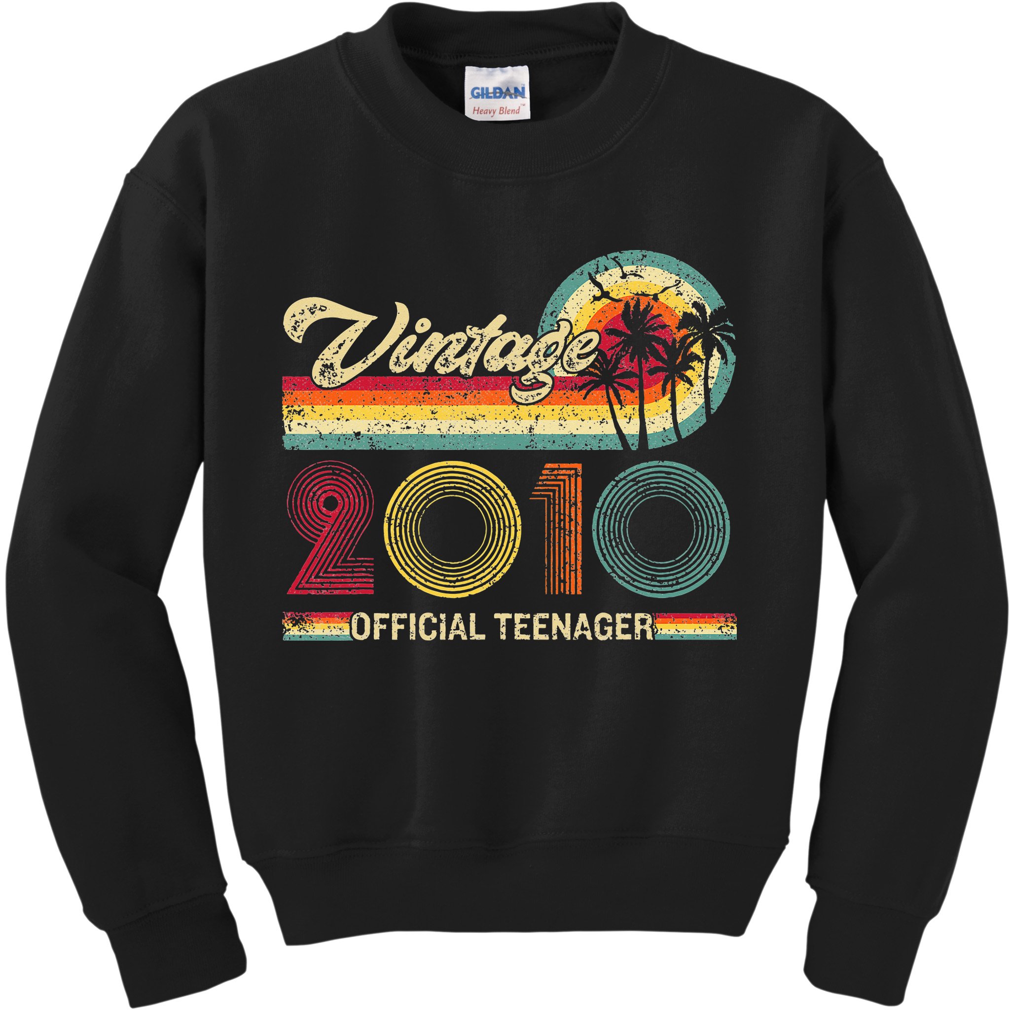 Vintage 2010 Official Teenager 13th Birthday Kids Sweatshirt
