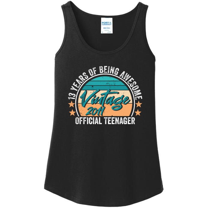 Vintage 2011 OfficialL Teenager 13th Birthday Ladies Essential Tank