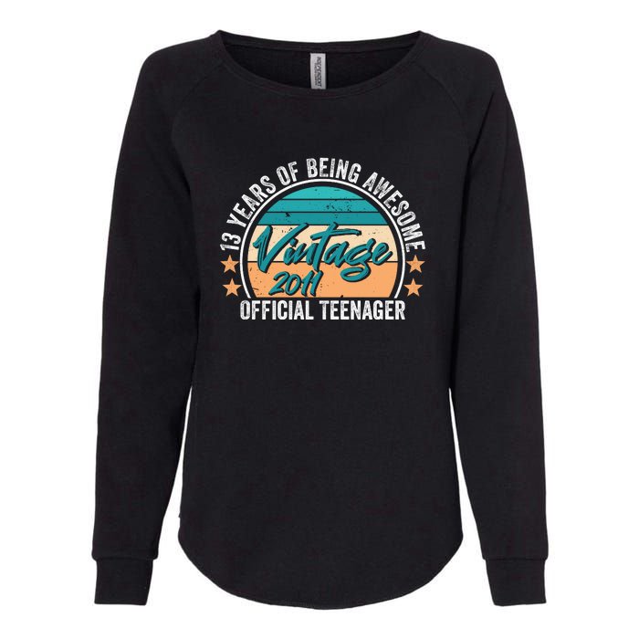 Vintage 2011 OfficialL Teenager 13th Birthday Womens California Wash Sweatshirt