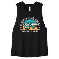 Vintage 2011 OfficialL Teenager 13th Birthday Women's Racerback Cropped Tank