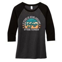 Vintage 2011 OfficialL Teenager 13th Birthday Women's Tri-Blend 3/4-Sleeve Raglan Shirt