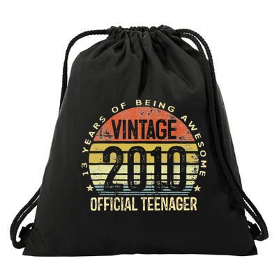 Vintage 2010 Official Teenager 13th Birthday Drawstring Bag